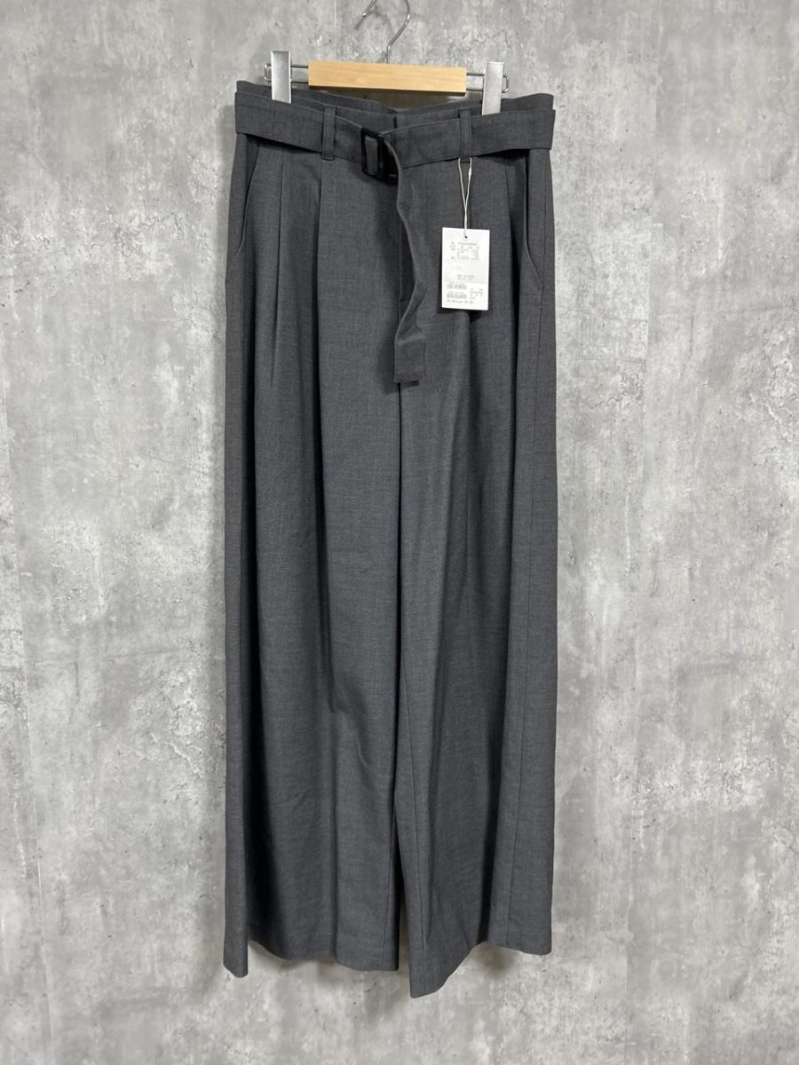 RIVE DROITE リヴドロワ 腰ベルト付き ワイド パンツ size 38 グレー レディース