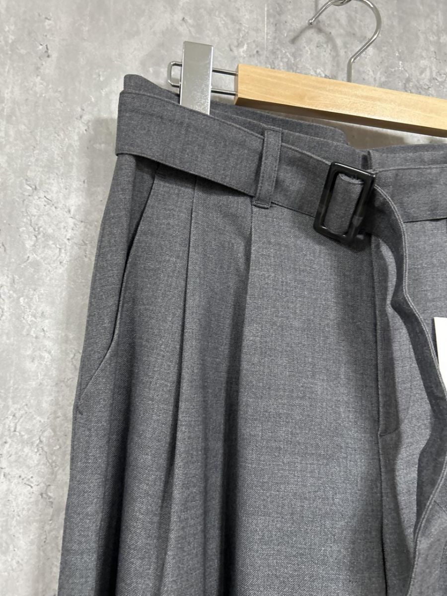 RIVE DROITE リヴドロワ 腰ベルト付き ワイド パンツ size 38 グレー レディース