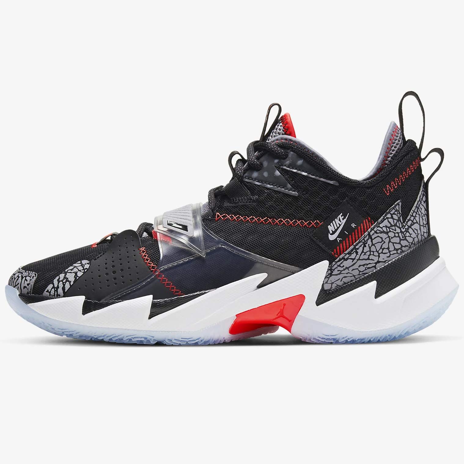 ナイキ ジョーダン ワイ ノット ゼロ スリー JORDAN Why Not ブラック セメントグレー ホワイト ブライトクリムゾン CD 3002 006 25 5 cm 日本