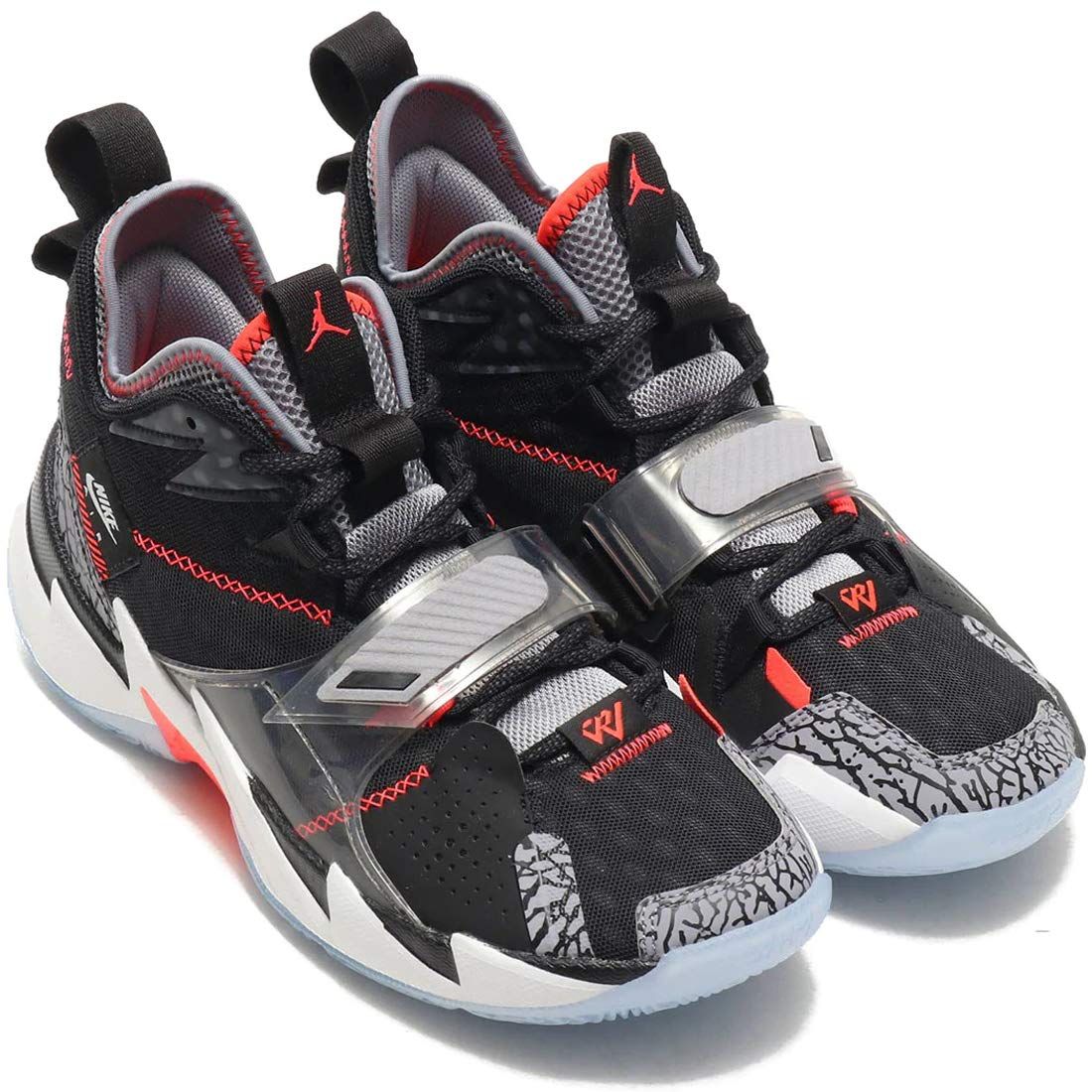 ナイキ ジョーダン ワイ ノット ゼロ スリー JORDAN Why Not ブラック セメントグレー ホワイト ブライトクリムゾン CD 3002-006 25.5 cm 日本