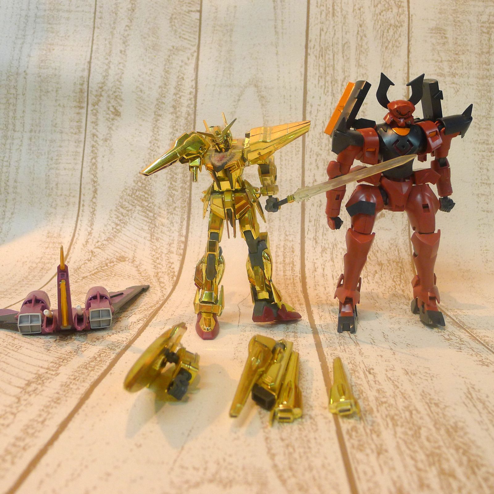 SHIRANUI AKATSUKI GUNDAM 等5体 フィギュア 組立品 玩具 ジャンク品