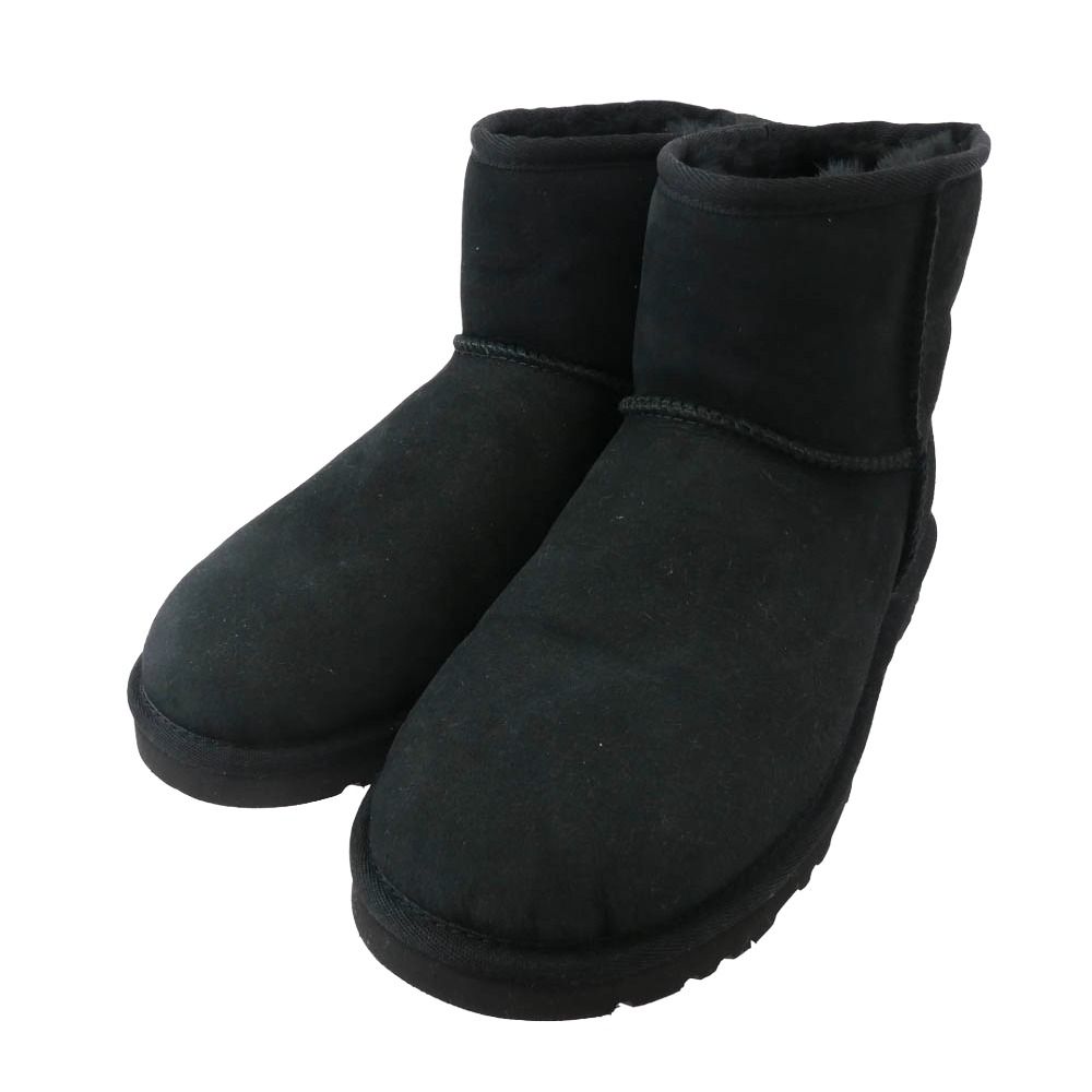 UGG アグ 1002072 Classic Mini クラシック ミニ ムートン ブーツ ブラック系 25 cm 上