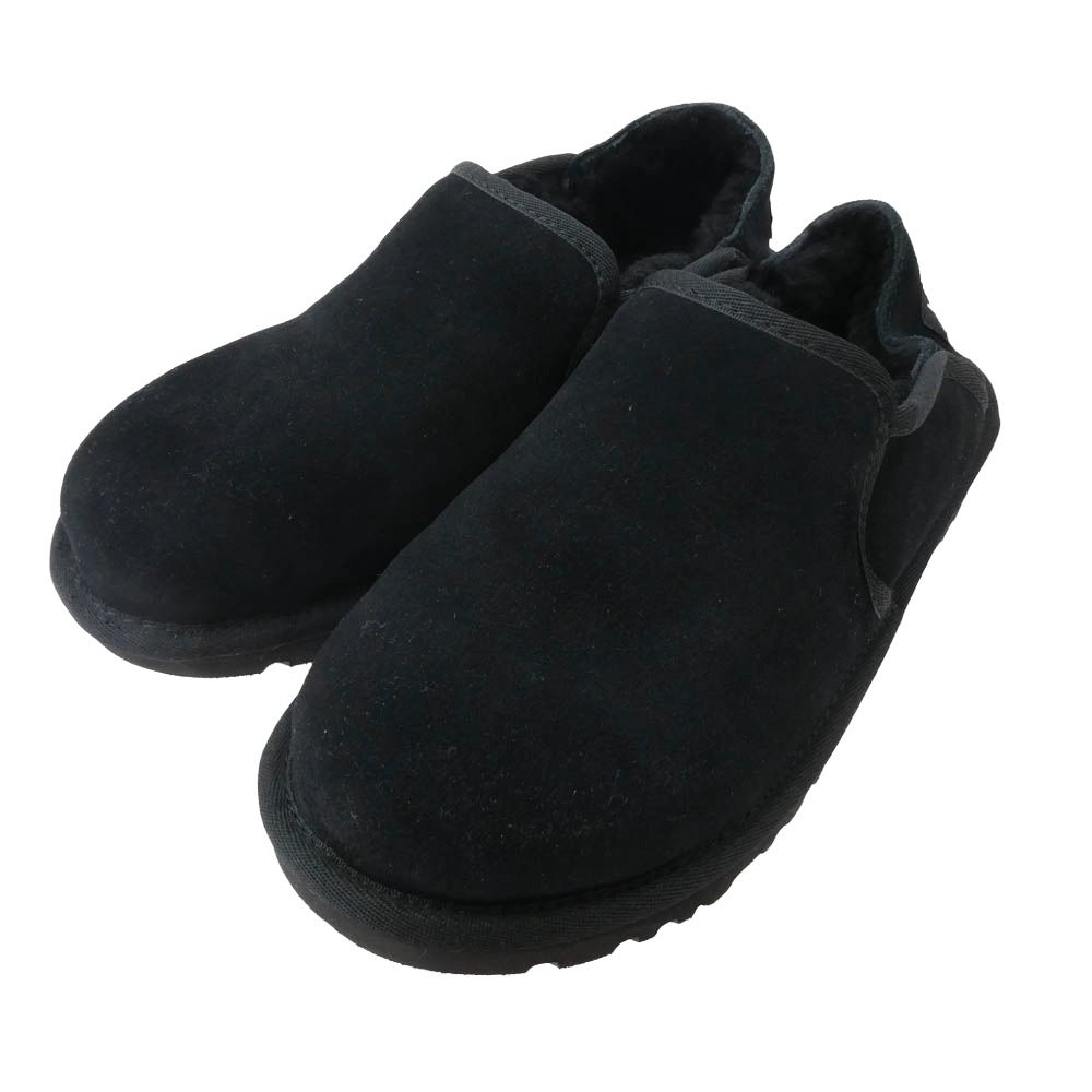 UGG アグ F 27020 D ASCOT アスコット ムートン スリッポン モカシン ブラック×ブラック ブラック系 25 cm
