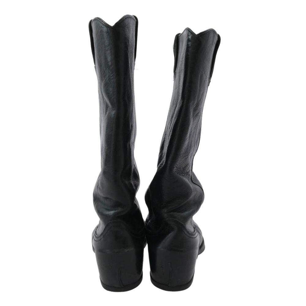 値下げ希少初期マルジェラ期隠しヒールウエスタンブーツ ブラックレザー MAISON MARGIELA メゾンマルジェラ 初期 隠しヒール ウエスタン ブーツ
