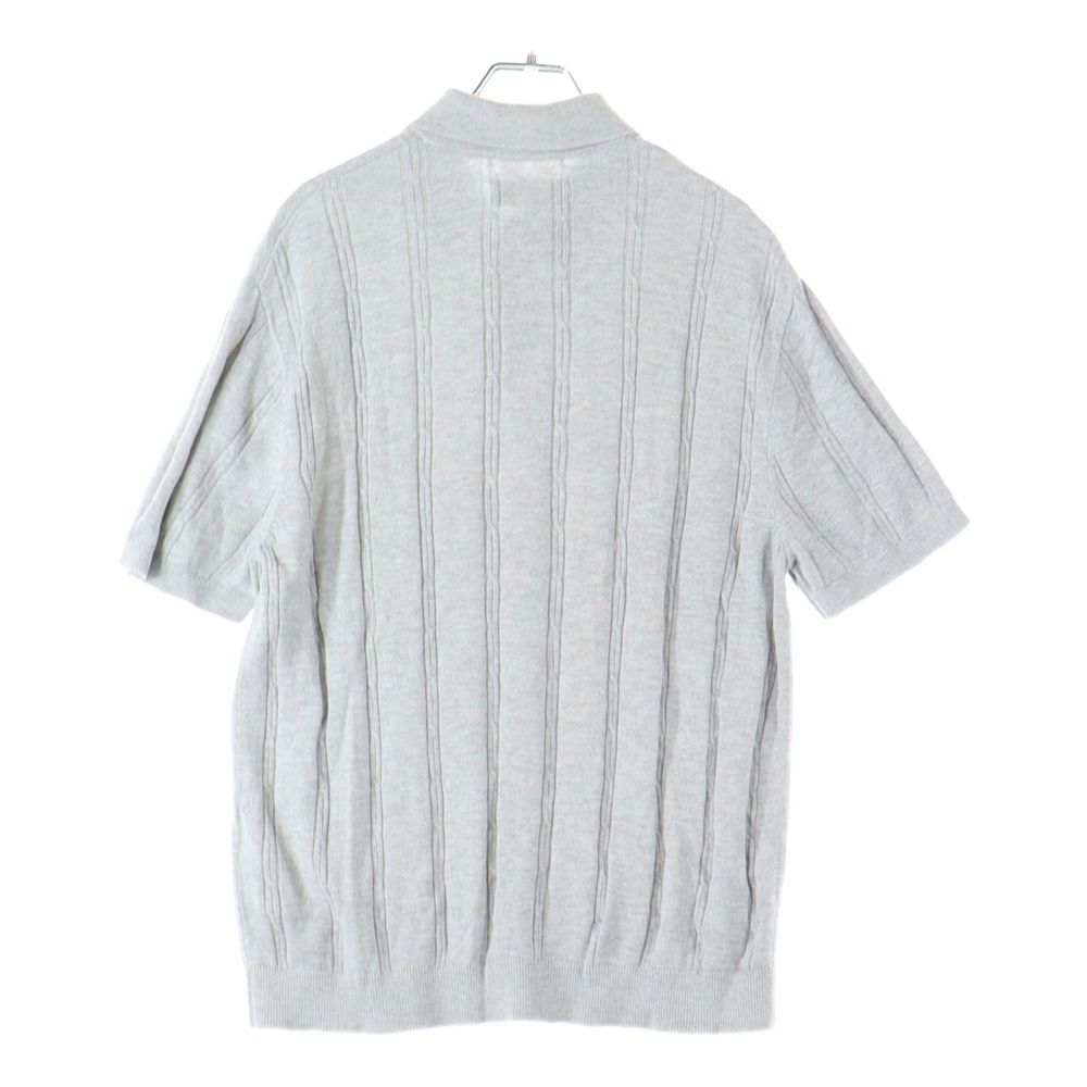 KITH キス 25 SS Tilden Polo チルデン ロゴ刺繍 半袖ニットポロシャツ グレー 25-071-060-0029-2-0