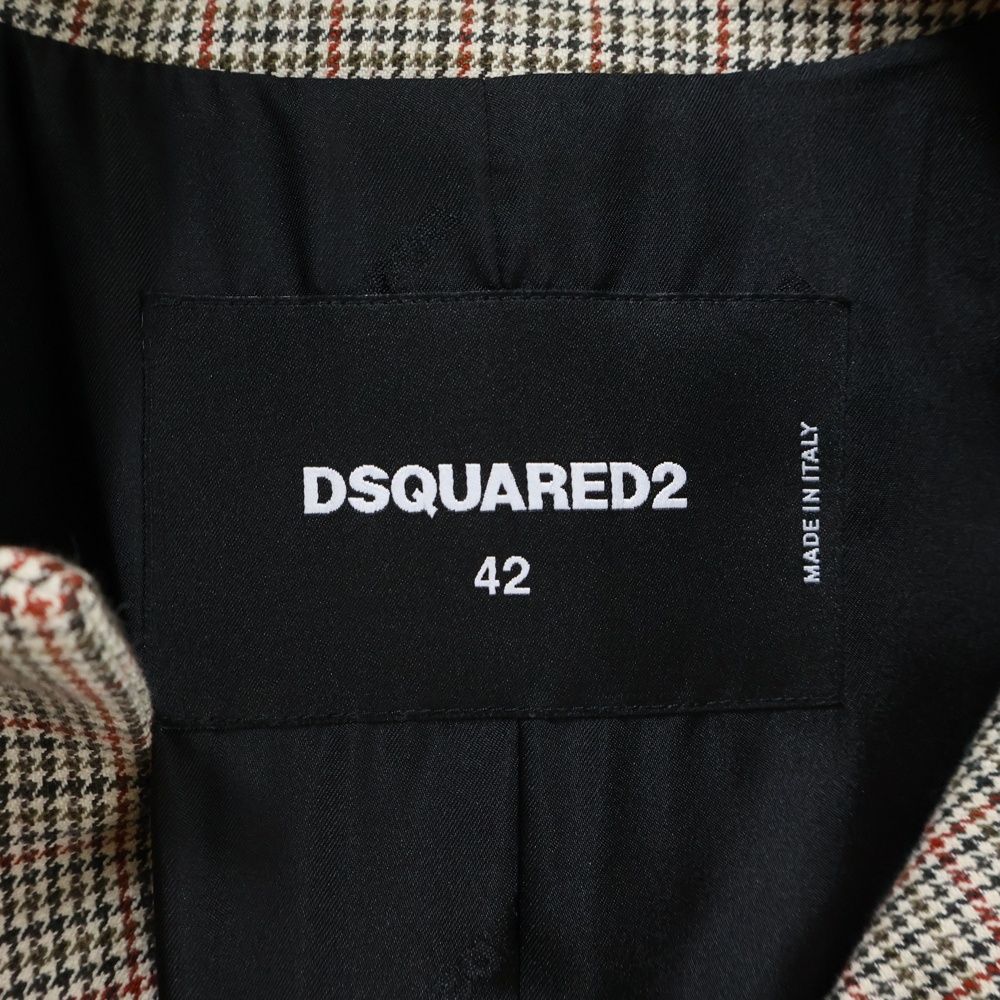 DSQUARED2 (ディースクエアード) Football Patch Check Coat パッチ