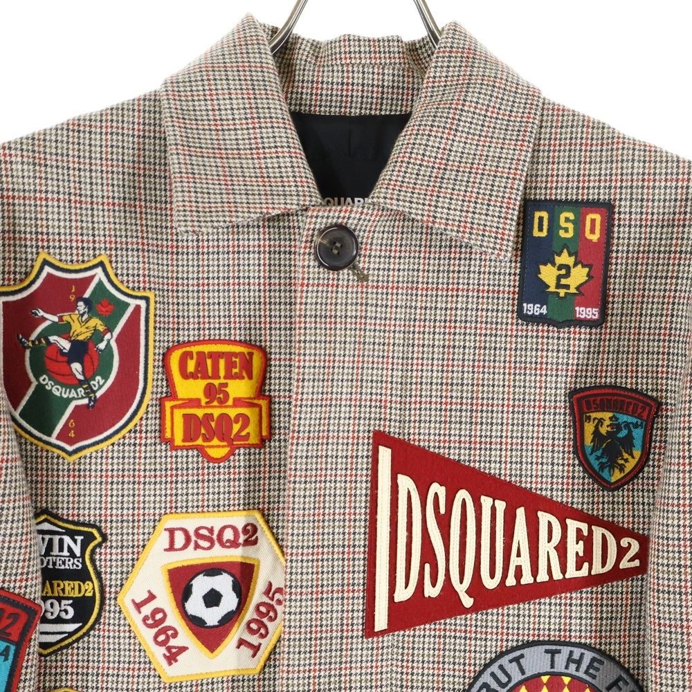 DSQUARED2 (ディースクエアード) Football Patch Check Coat パッチ