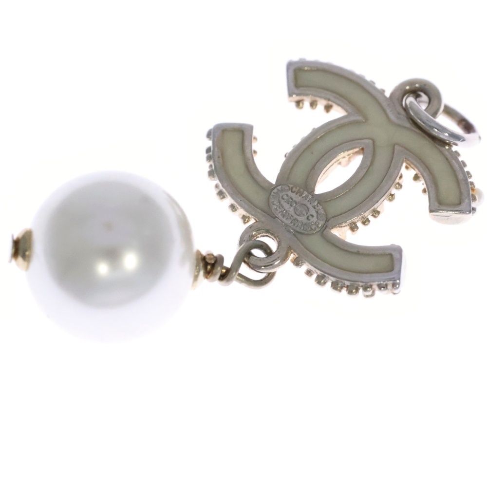  CHANEL シャネル ココマーク ラインストーン パールトップ ネックレス ペンダント ゴールド GP その他 ヘアアクセサリー