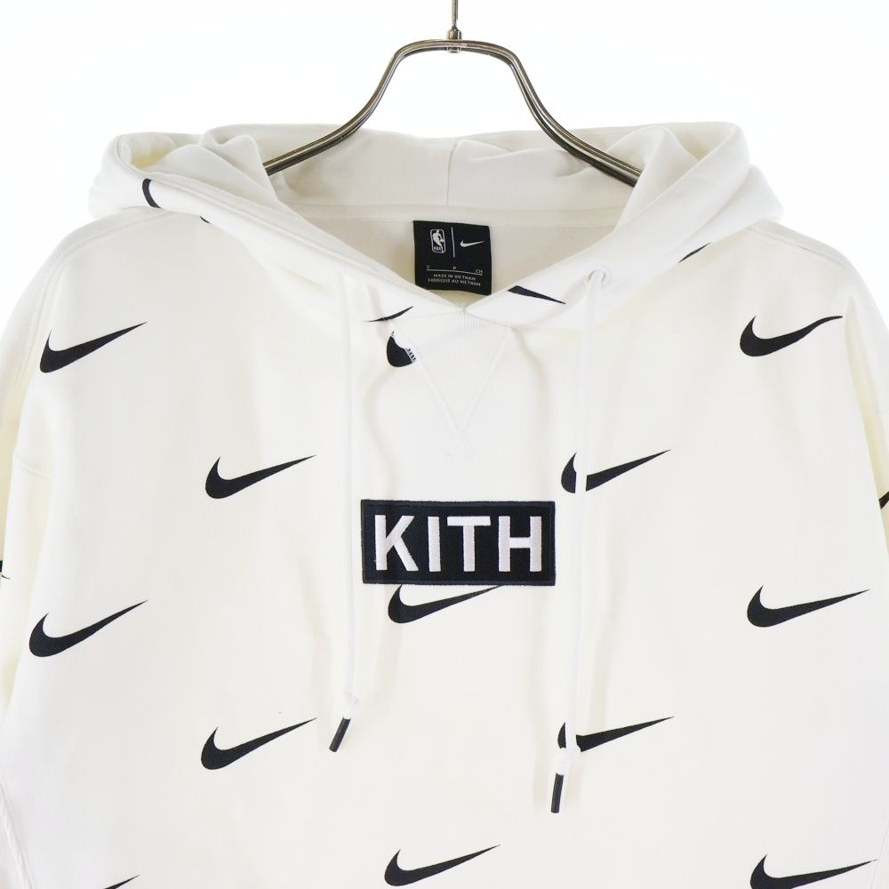 KITH × NIKE コラボ パーカー フーディー 刺繍ロゴ 希少 NY購入品 NIKE (ナイキ) 20AW ×KITH FOR NEW YORK KNICKS SWOOSH HOODIE キス