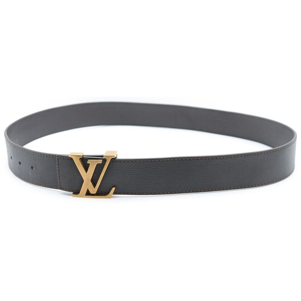 LOUIS VUITTON ルイヴィトン サンチュール LV イニシャル ベルト ブラウン レザー M 6902