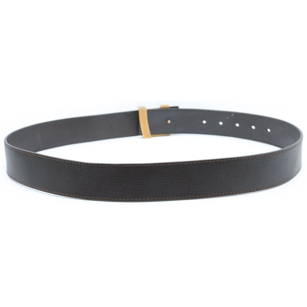 LOUIS VUITTON ルイヴィトン サンチュール LV イニシャル ベルト ブラウン レザー M 6902