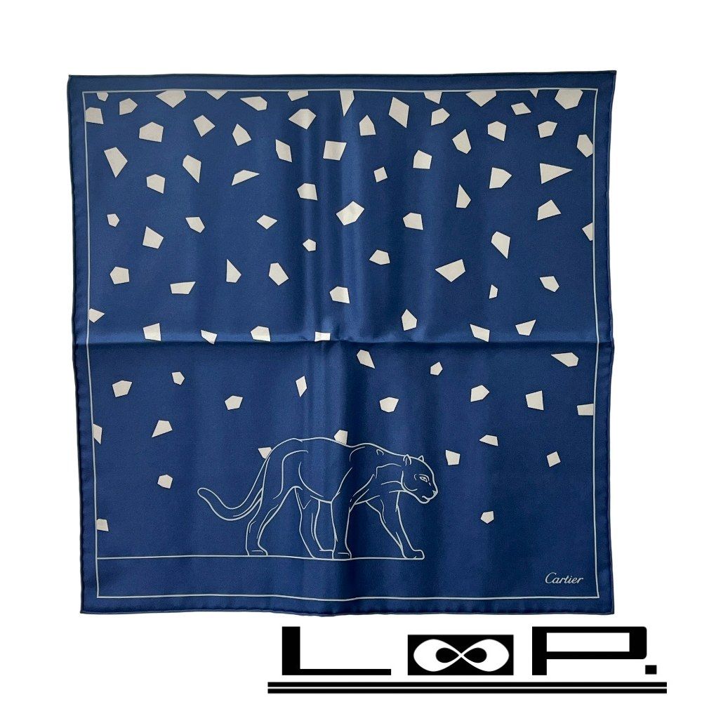 □新同□ カルティエ カレ 45 スカーフ ファッション タイガー 虎