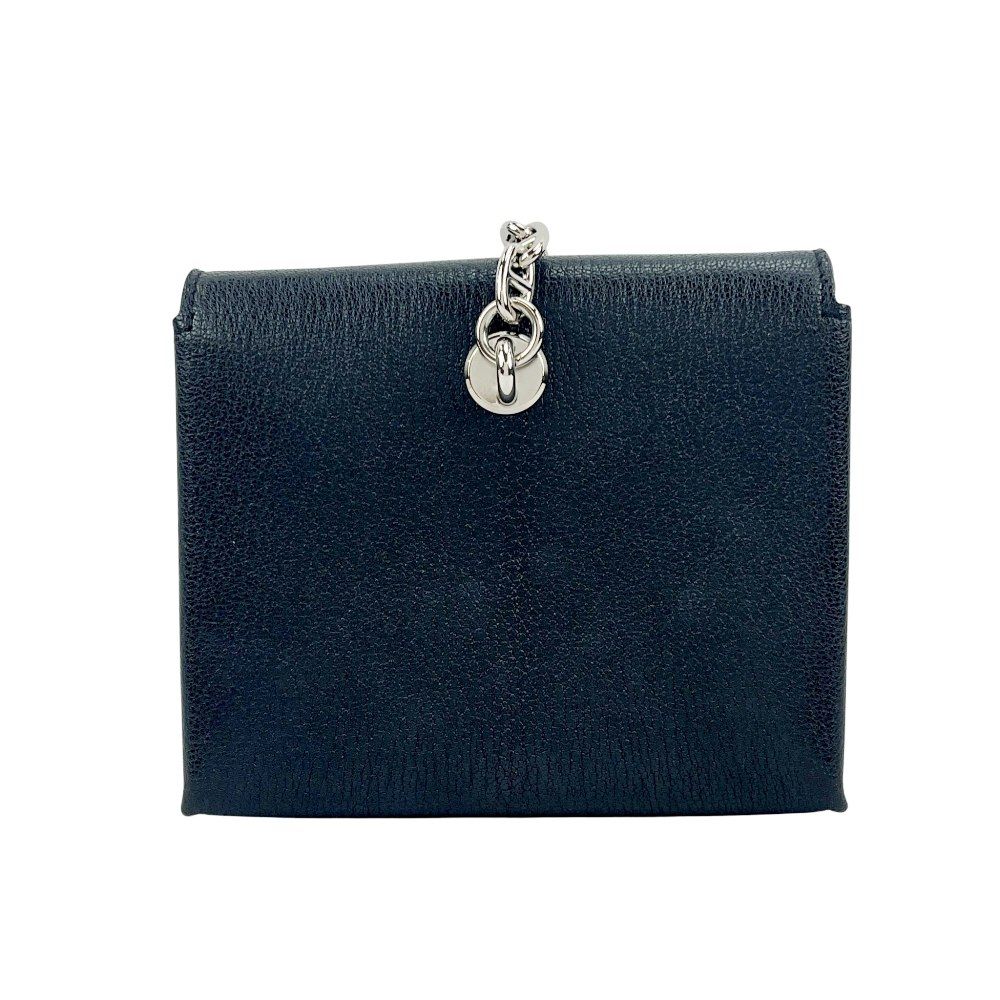 新同 エルメス シェーヌダンクル コンパクト ウォレット 二つ折り 財布 ショルダー シェーブル ノワール W刻 箱 485428 11