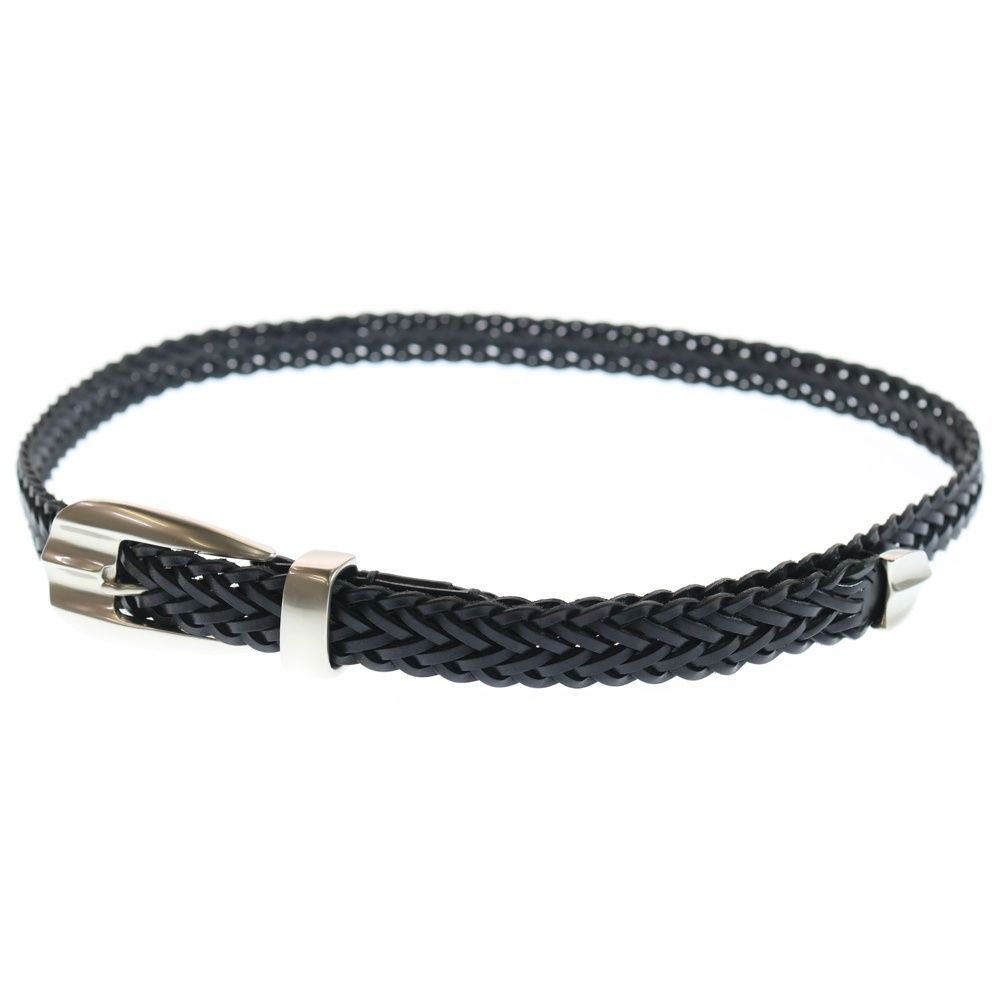 SLOWSLOW スロウ HERBIE MESH BELT ハービー 編み込み メッシュベルト ブラック シルバー