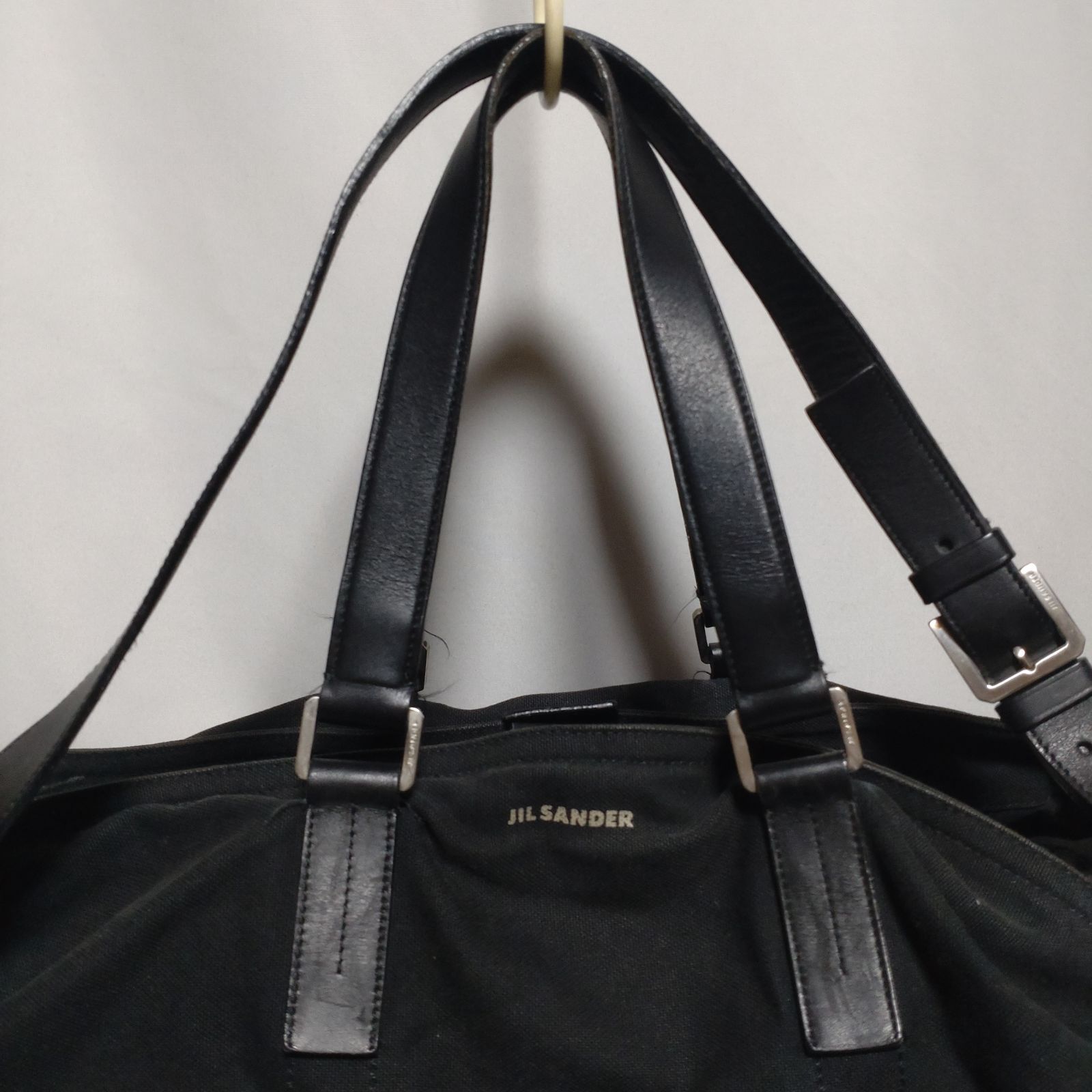 JIL SANDER ジルサンダー イタリア製 2way 大容量 キャンバス トート 