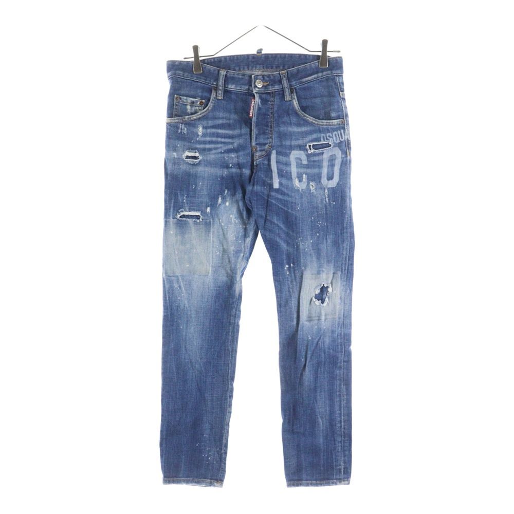 美品 DSQUARED ディースクエアード 21ss スケーター ダメージ加工 
