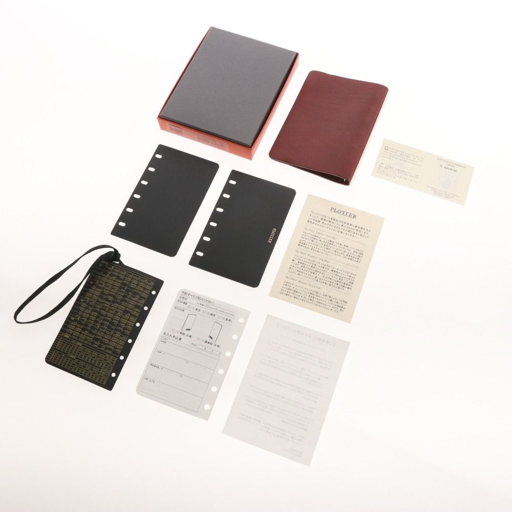 プロッター PLOTTER システム手帳 リスシオ M 6 777 16823 レディース メンズ ボルドー 付き