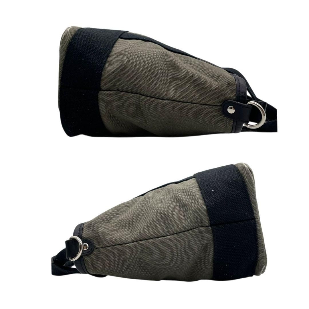 ハンティングワールド ショルダーバッグ デカロゴ カーキ ブラック ハンティングワールド トートバッグ カーキ 黒 ブラック デカロゴ 2way