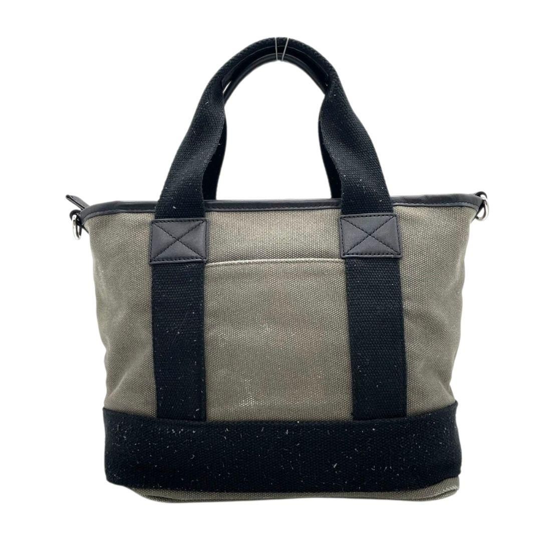 ハンティングワールド トートバッグ カーキ 黒 ブラック デカロゴ 2way