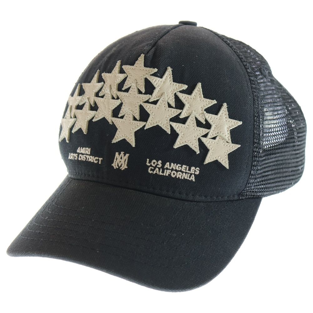 AMIRI (アミリ) STAR TRUCKER HAT キャップ スター ブラック コットン