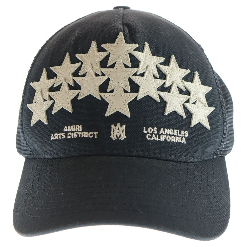 AMIRI (アミリ) STAR TRUCKER HAT キャップ スター ブラック コットン