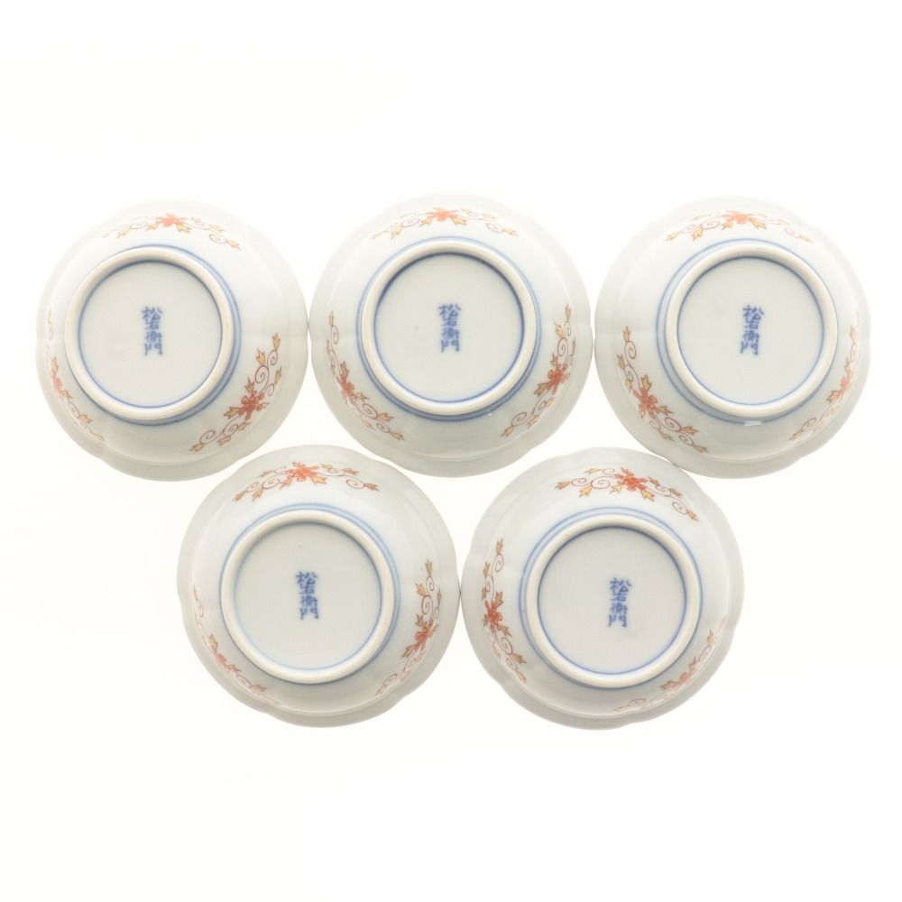  松右衛門 皿 7点セット 足付き 八角皿 小 中 大皿 深皿 総柄 和食器 飾り 絵 美術 全長10 7 cm 19 1 23 2 ホワイト 等 陶芸 工芸品