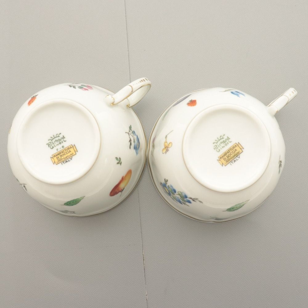 □ リチャード ジノリ イタリアンフルーツ カップ＆ソーサー 2点セット