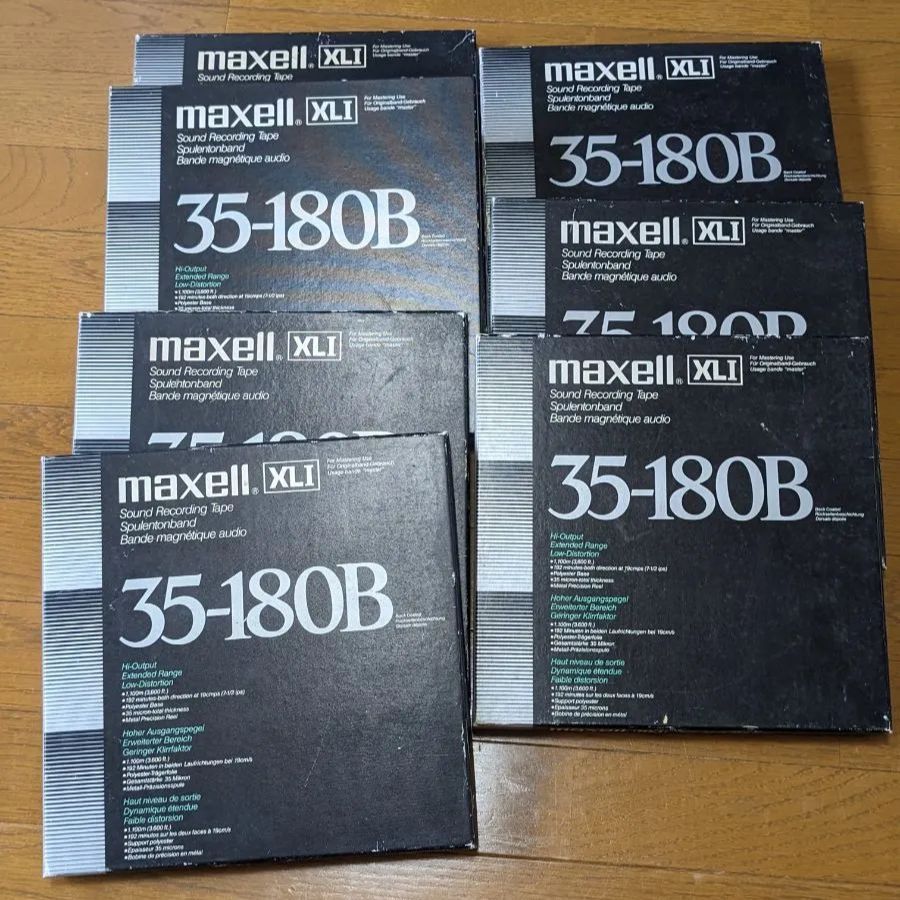 maxell 35 180 B オープンリールテープ 7本