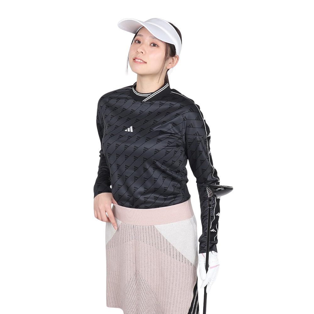 [アディダスゴルフ] ゴルフ モノグラム モックネック 長袖シャツ レディース カーボン