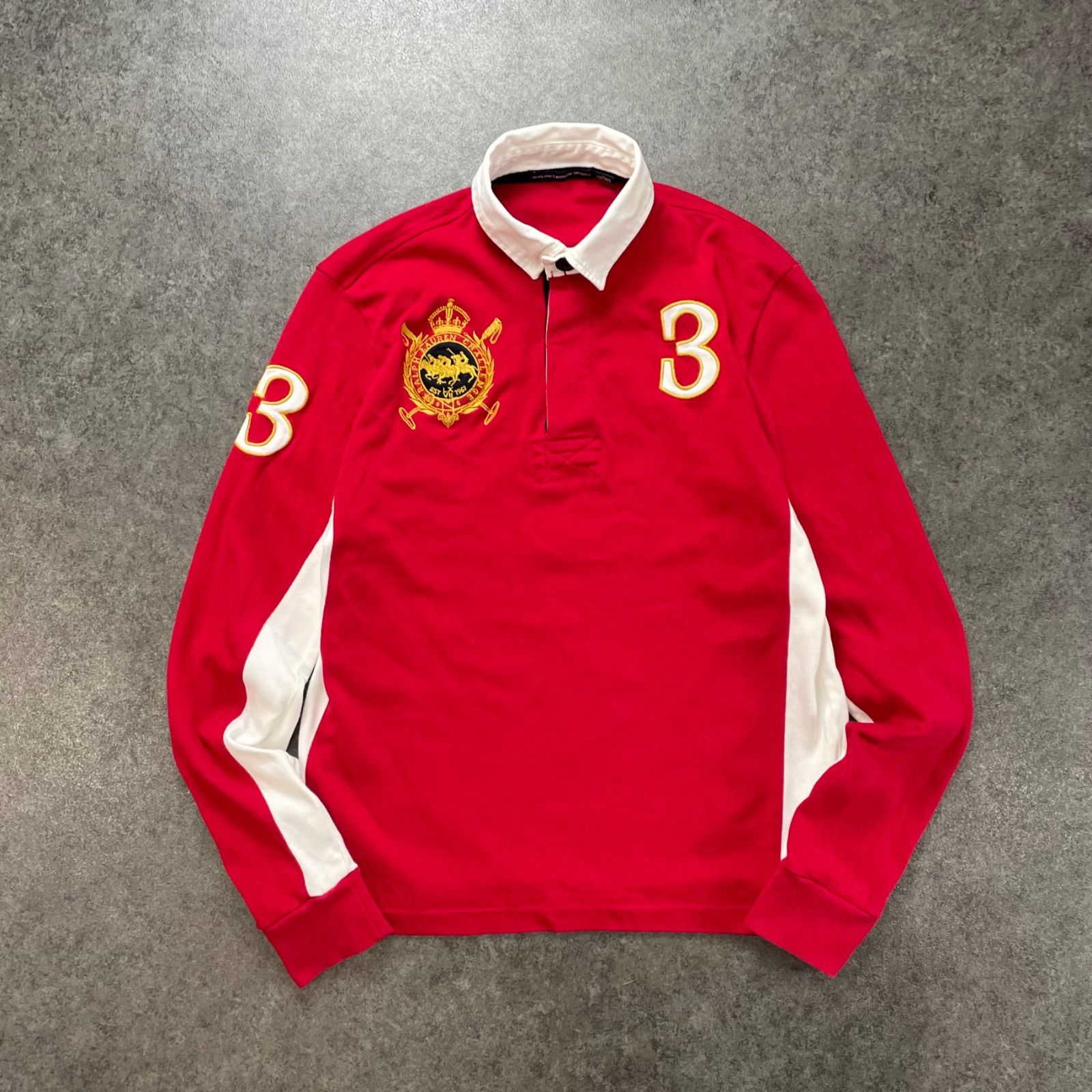 RALPH LAUREN SPORTS L/S Polo Rugby Shirt ポロスポーツ ラルフ 