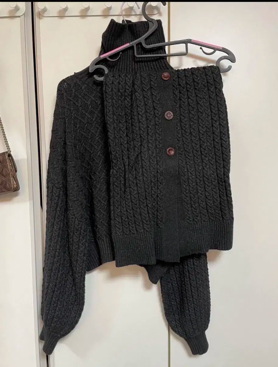 ZARA ザラ ニット スカート セット チャコールグレー M サイズ