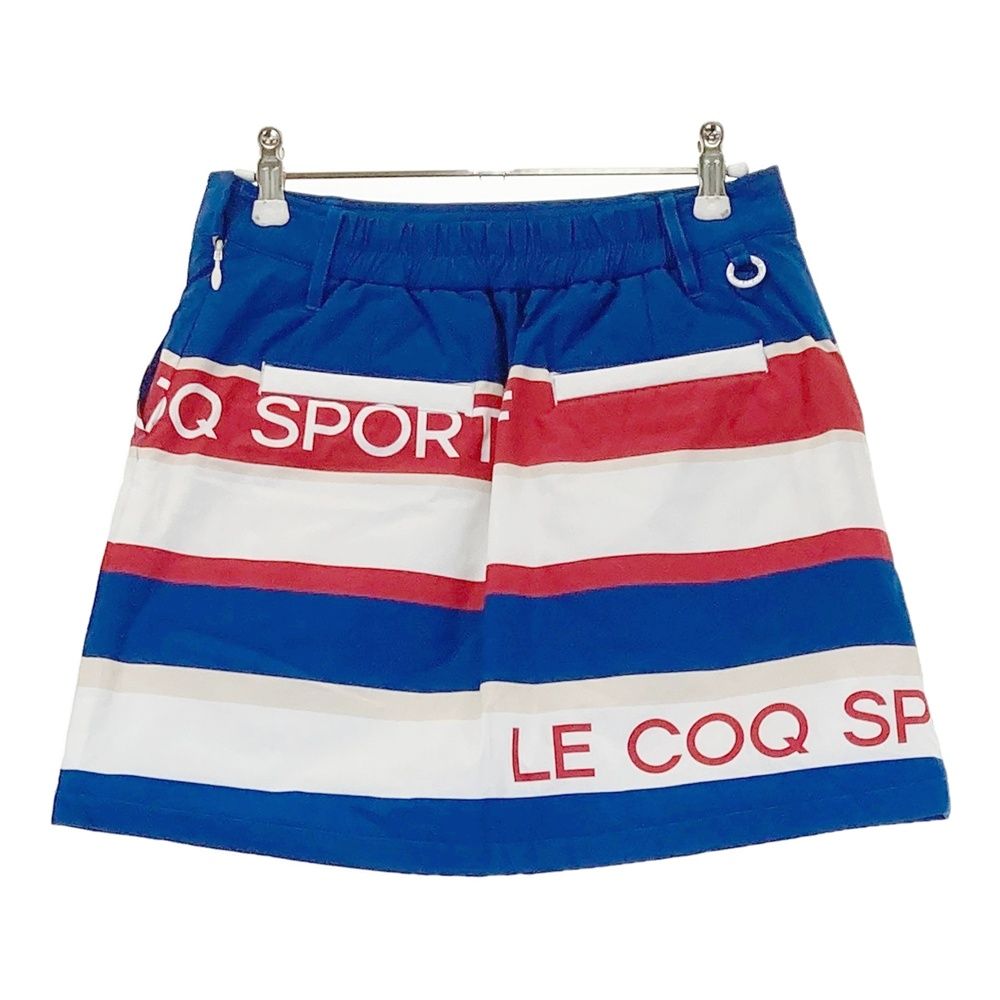 サイズ：9 LE COQ GOLF ルコックゴルフ 中綿スカート 総柄 ブルー系