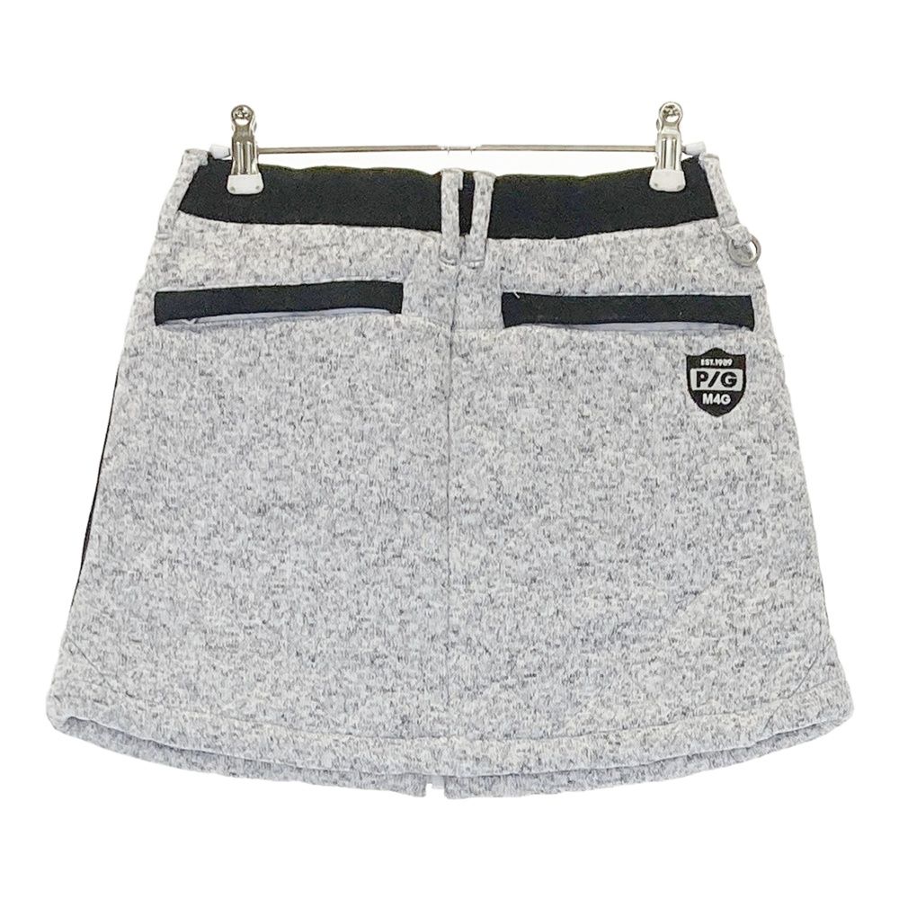 サイズ 0 PEARLY GATES パーリーゲイツ 055-2234192 中綿 ニット ジップスカート グレー系 ゴルフウェア レディース ストスト