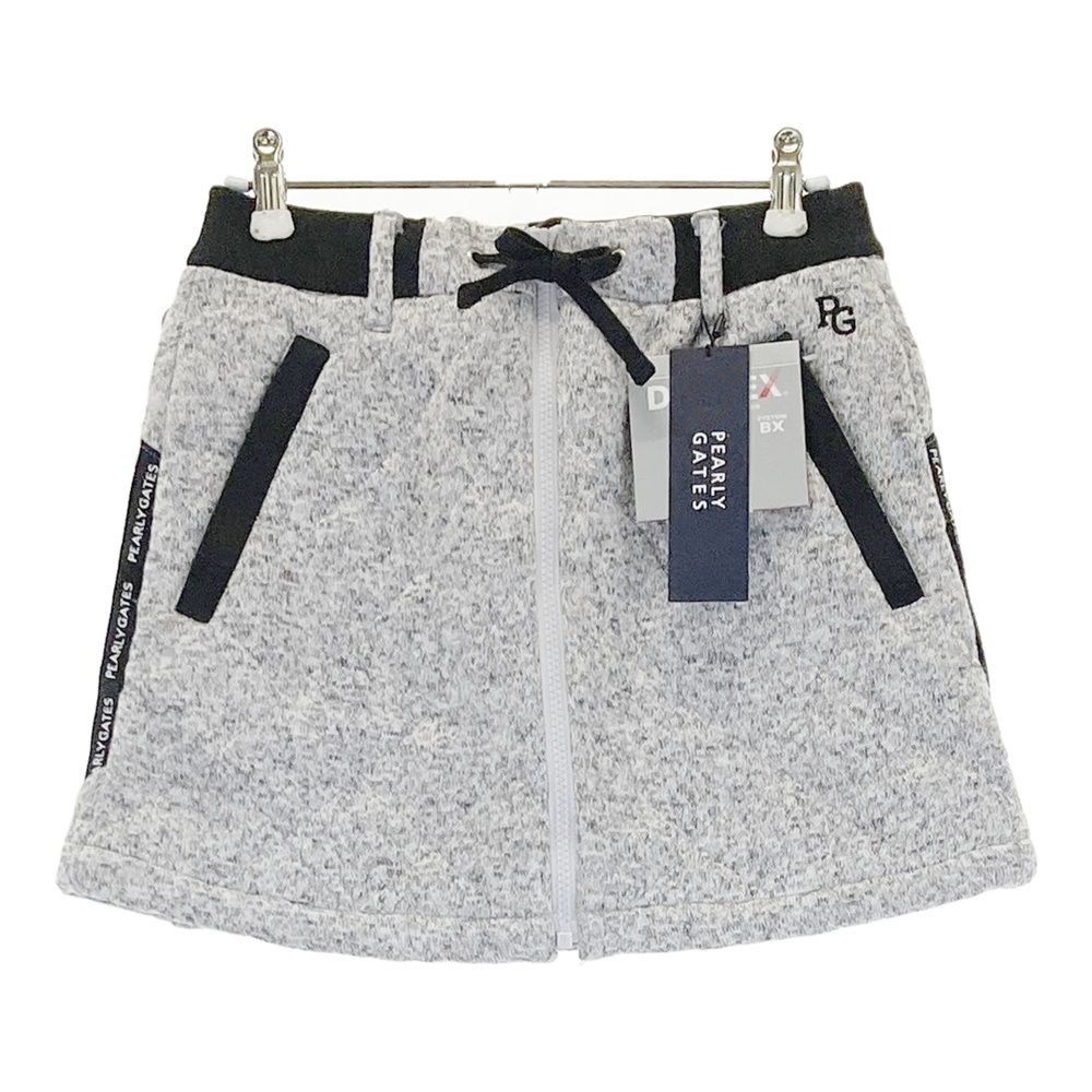 サイズ 0 PEARLY GATES パーリーゲイツ 055 2234192 中綿 ニット ジップスカート グレー系 ゴルフウェア レディース ストスト