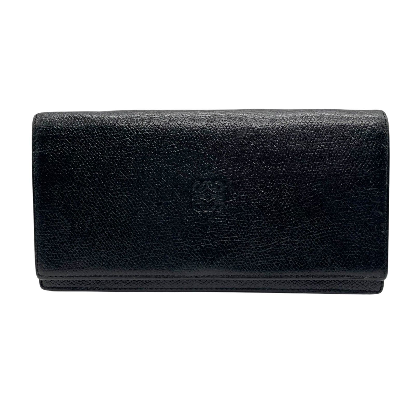 LOEWE ロエベ 二つ折り 長財布 ロングウォレット アナグラム 型押し