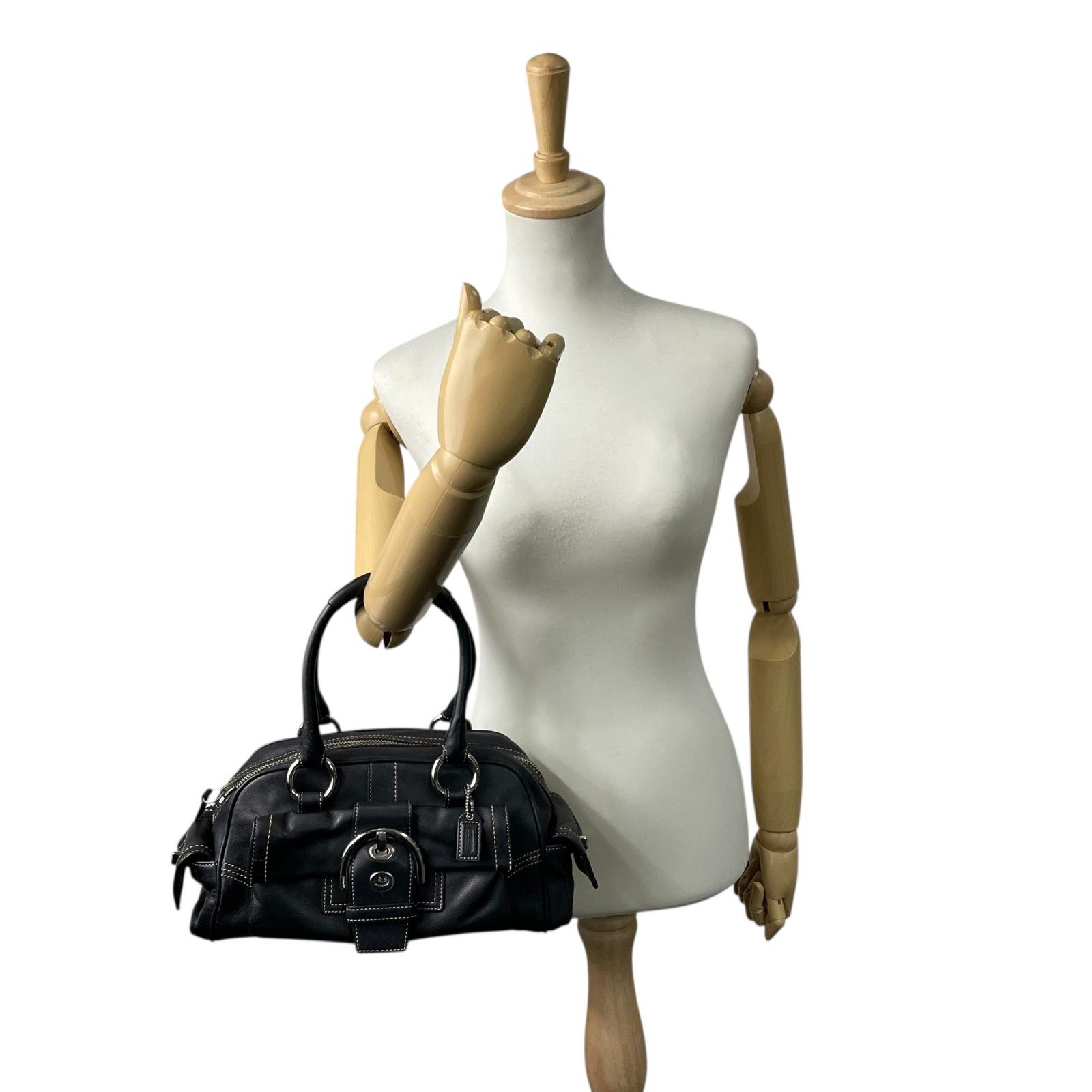 コーチ COACH レザー サッチェルバッグ ハンドバッグ ソーホー ロング