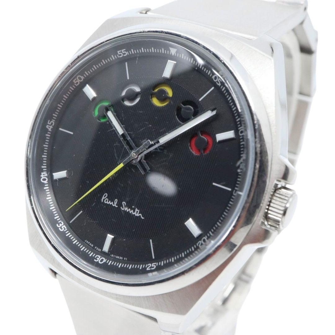 ポールスミス Paul Smith 腕時計 メンズ クォーツ ファイブアイズ Five Eyes ブラック文字盤 シルバー SS F 335-S 082561 アナログ ウォッチ ビジネス カジュアル 通勤 通学 クラシック モダン ギミック G 10
