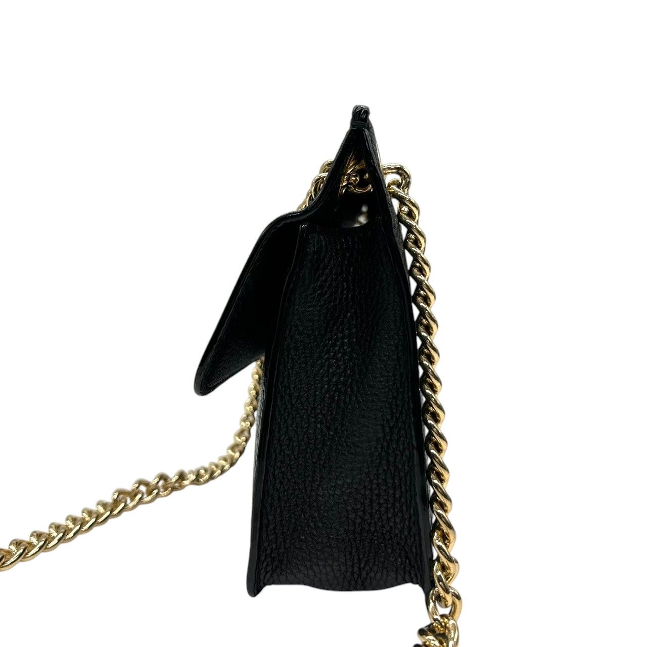  マイケルコース MICHAEL KORS ショルダーバッグ チェーン クロスボディ 斜め掛け パテントレザー エナメル 異素材 ブラック 黒 ゴールド金具 ロゴ フラップ パーティー お出かけ レディース 鞄 かばん s 93 ショルダーバッグ ショルダーバッグ