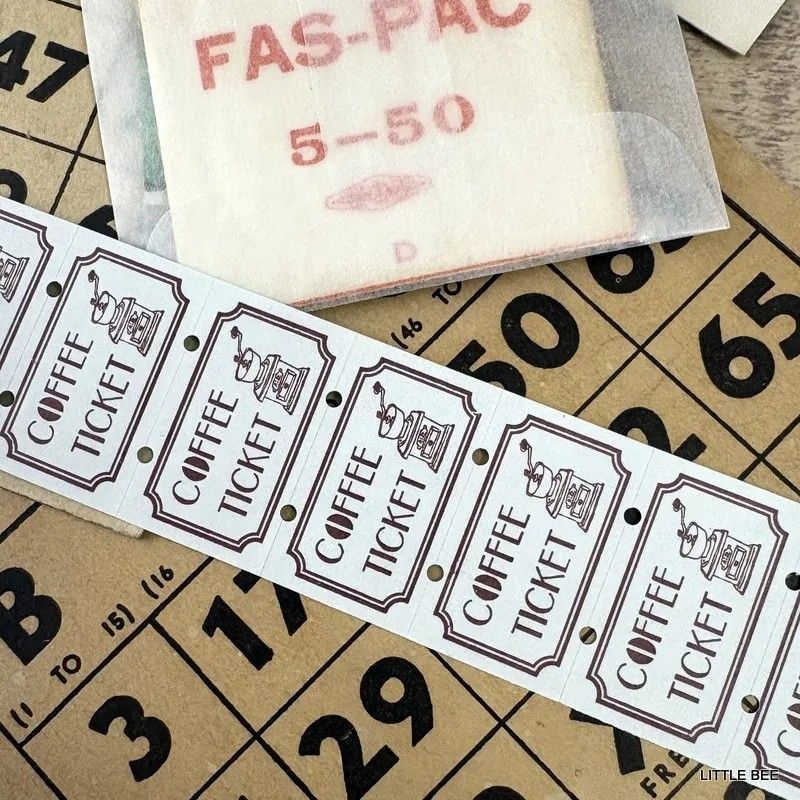 622・A-1420 36（サブロ） 800枚 ラベラーロールシールL 珈琲チケット