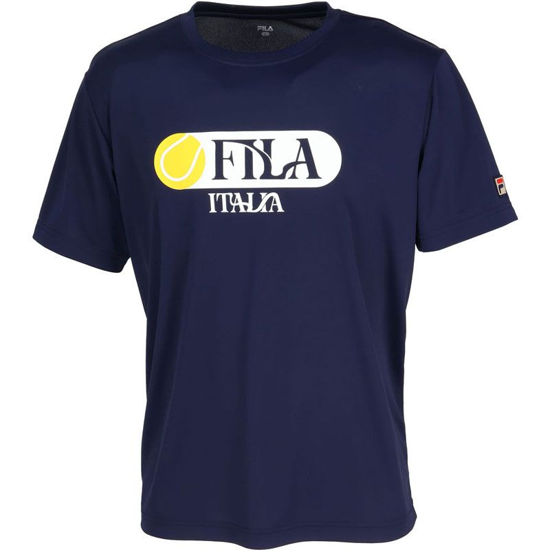 FILA フィラ テニスウェア 半袖Tシャツ VM5620ブラック メンズM新品 FILA フィラ グラフィックTシャツ テニス 半袖Tシャツメンズ (em0262