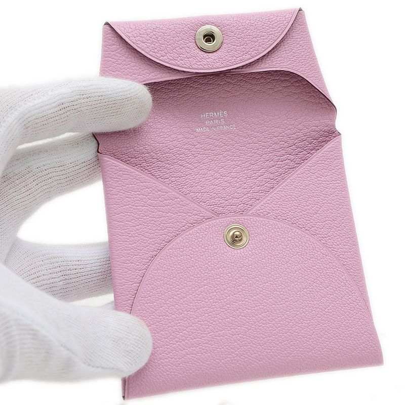 エルメス バスティア コインケース シェブルミゾル モーヴシルベストル