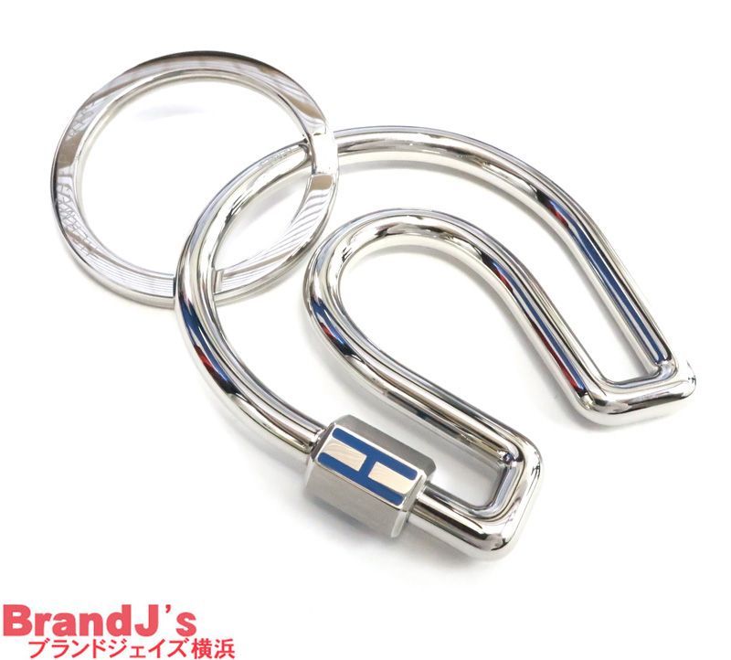 エルメス HERMES キーリング フイユ ア シュバル シルバー キーホルダー 馬蹄モチーフ 34240