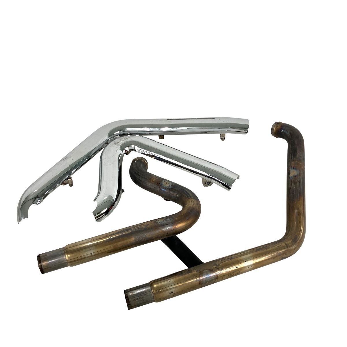 詳細不明 ハーレーダビッドソン用 FXBRS エキゾースト パイプ 排気管 バイクパーツ