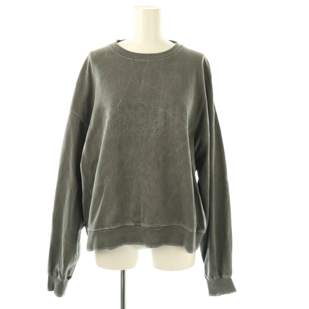 ダブル クロージング ダブスタ DOUBLE エッセンシャル 24 AW セットアップ 上下 ビンテージライクロゴスウェット 長袖 ビンテージライクワイドパンツ F グレー