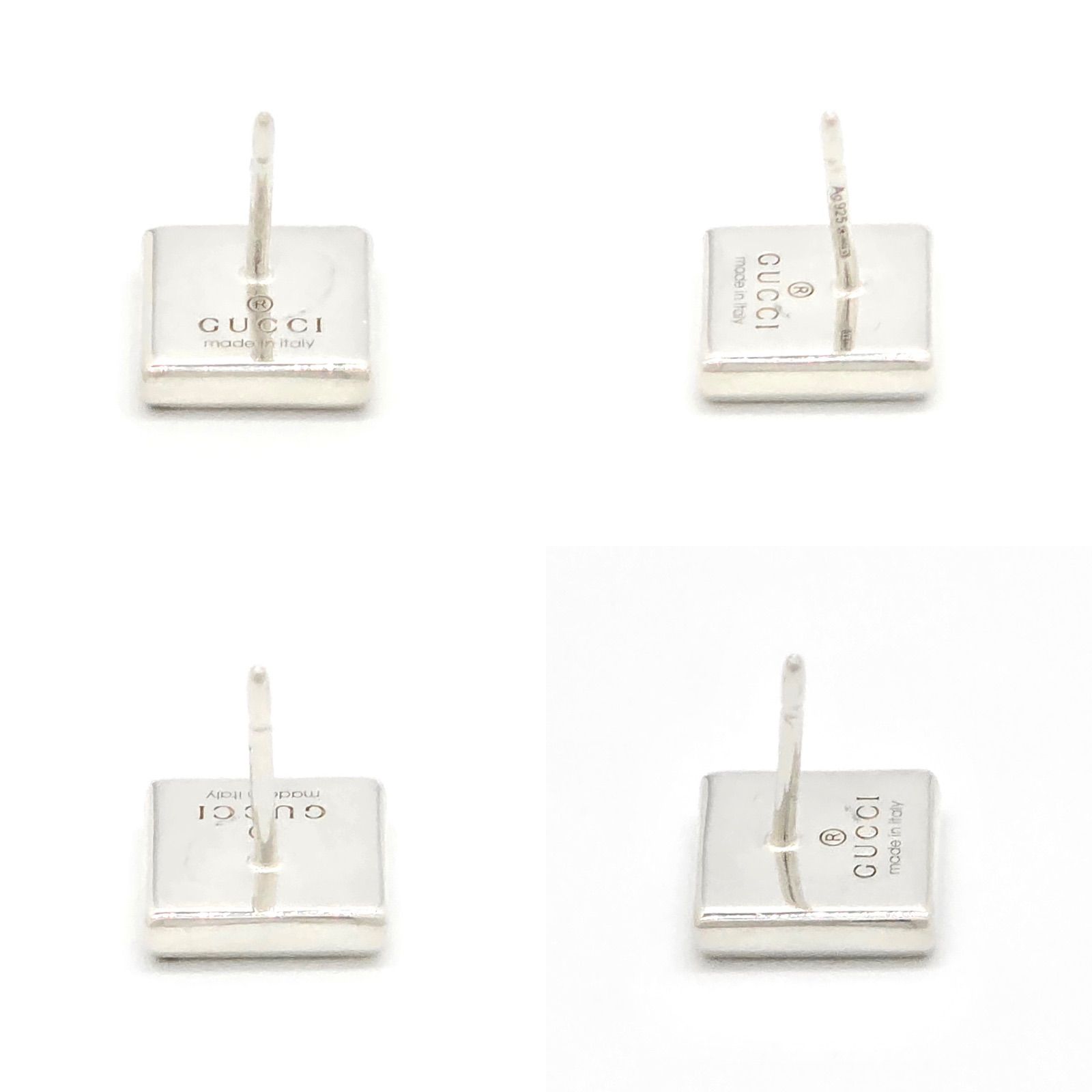 GUCCI グッチ 774033 ダイアゴナル インターロッキングG ピアス 片耳