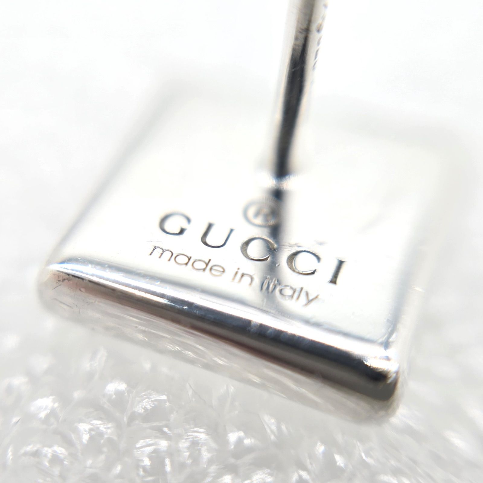 GUCCI グッチ 774033 ダイアゴナル インターロッキングG ピアス 片耳