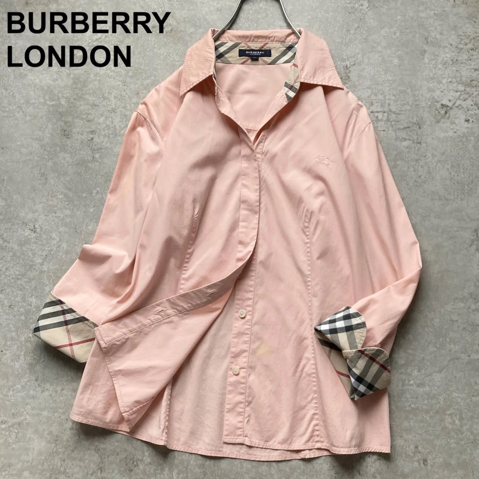 BURBERRY LONDON バーバリー ポロシャツ ピンク L Burberry London