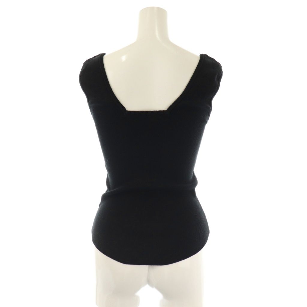 シシクイ SHISHIKUI ニットリブタンクトップ リネン F 黒 /NR □OS