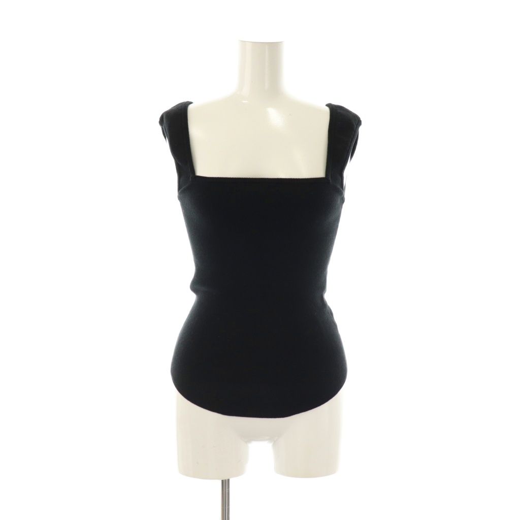 SHISHIKUI タンクトップ シシクイ SHISHIKUI ニットリブタンクトップ リネン F 黒 /NR □OS