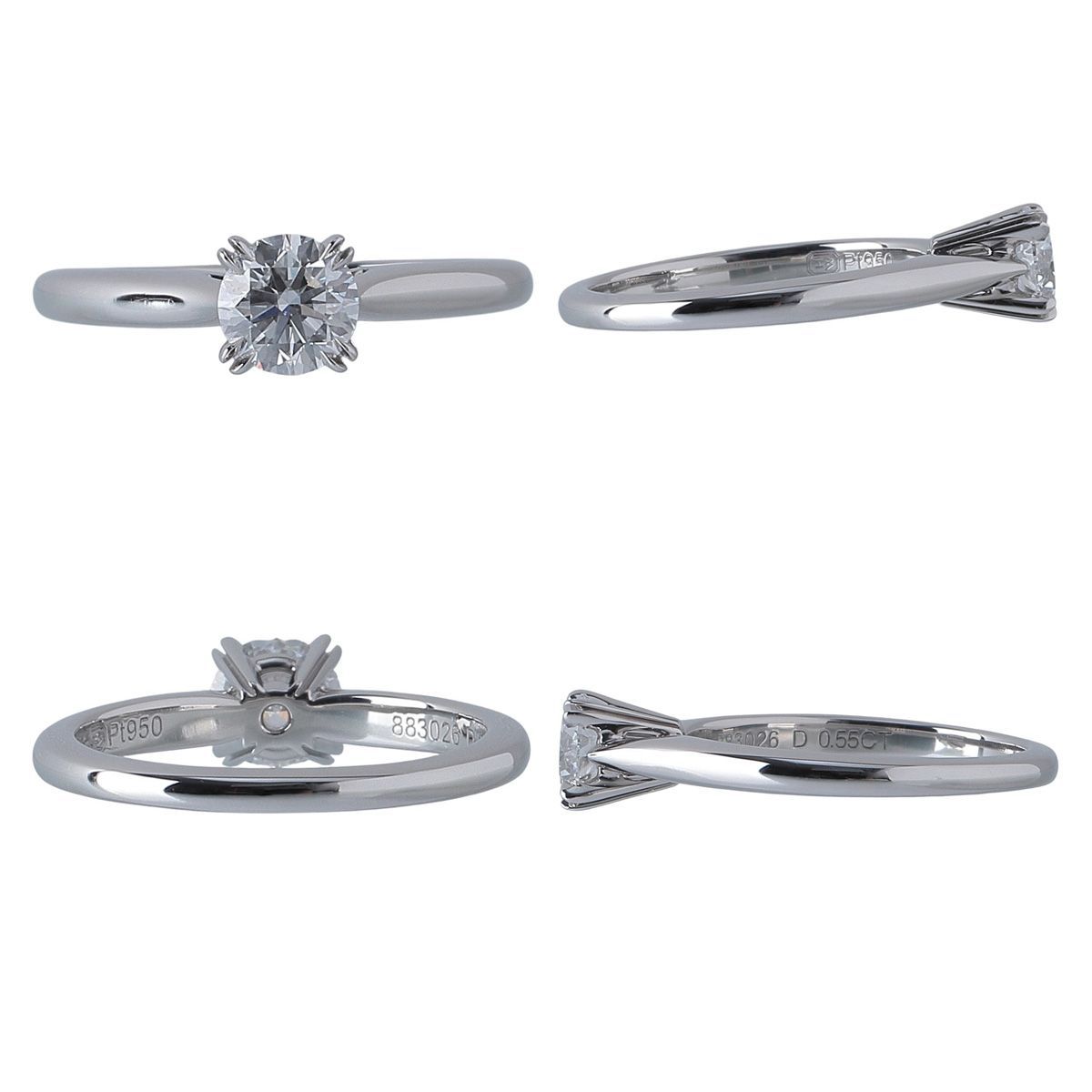 ハリーウィンストン ラウンドカット ソリティア ダイヤ リング 0.55ct